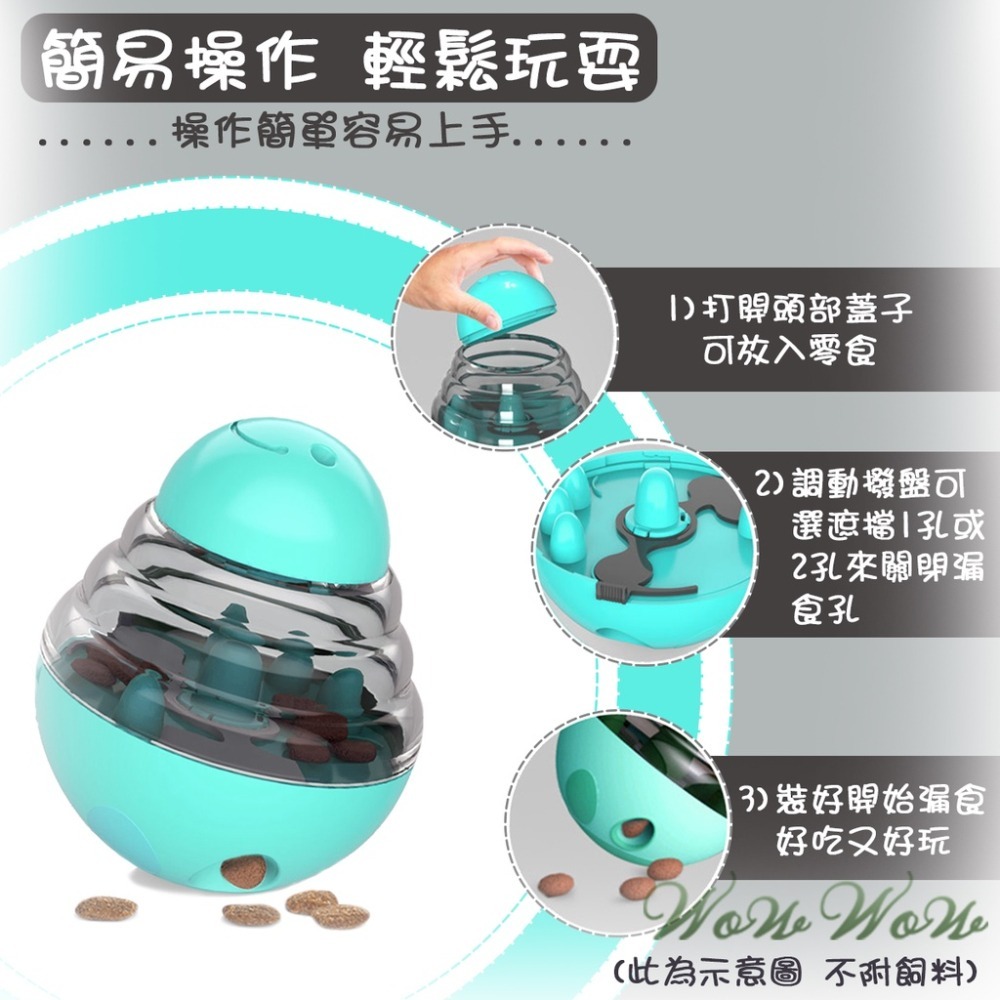 【挑戰最低價】❤寵物玩具 不倒翁漏食球 寵物漏食球 漏食玩具 寵物益智慢食訓練玩具 狗狗玩具 藏食嗅聞餵食-細節圖4