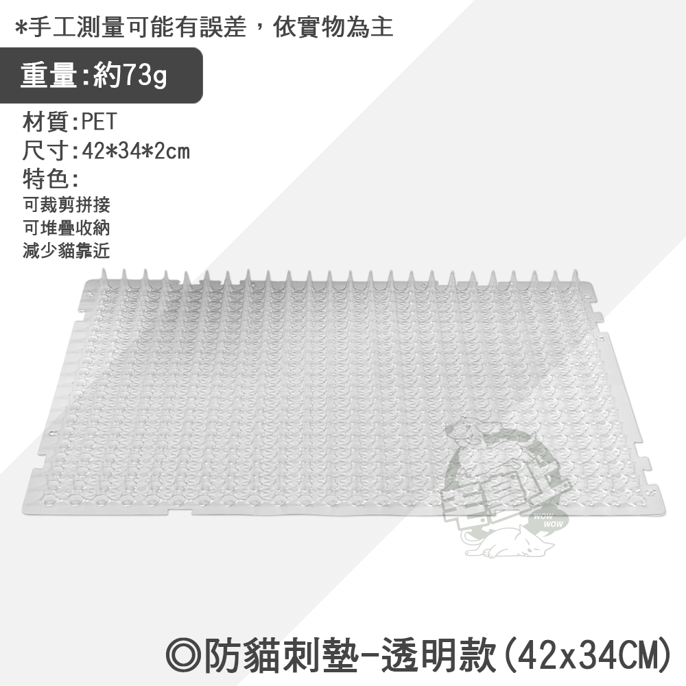 【毛皇上】防貓刺墊 透明款 可拼接 自由裁剪 防貓刺網 不傷寵物 驅貓神器 防護網-規格圖9