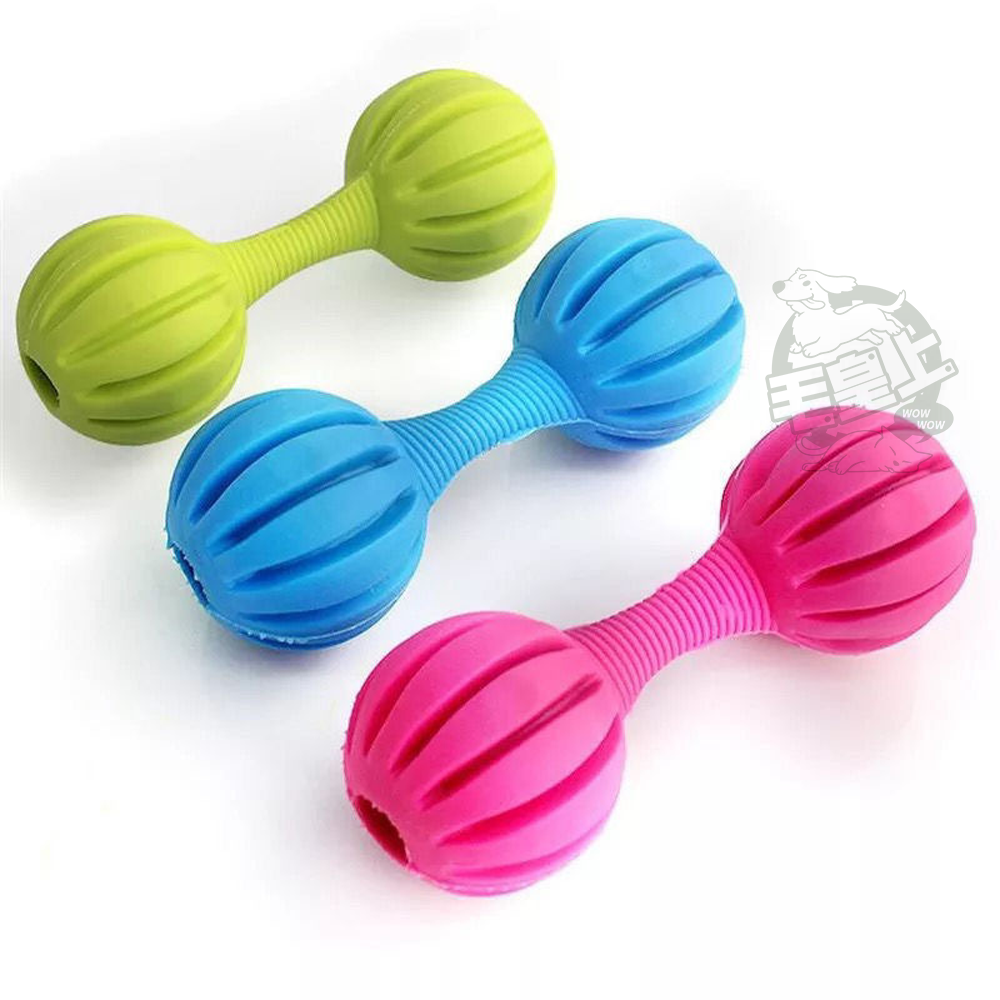 【毛皇上】橡膠槓鈴 寵物發聲玩具 鈴鐺玩具 狗狗潔牙 橡膠玩具 狗狗玩具-細節圖8