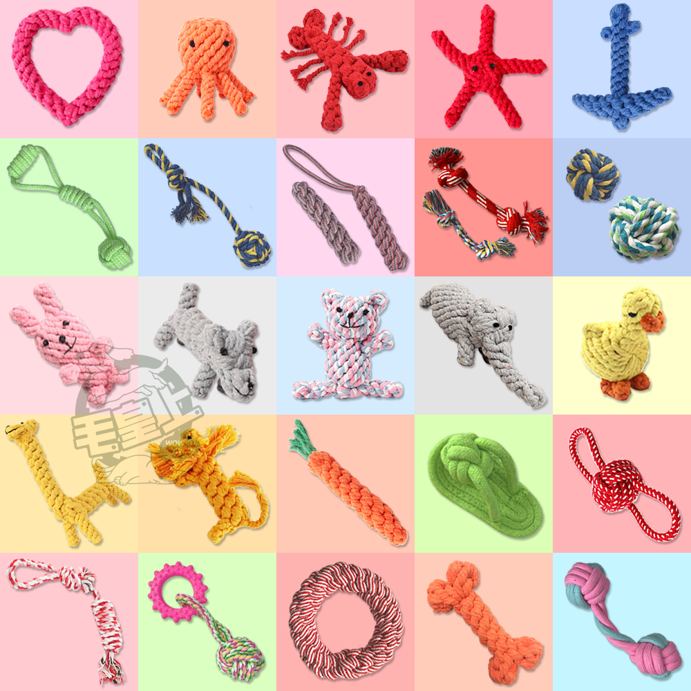 【台灣出貨】❤寵物玩具 棉繩玩具 啃咬玩具 寵物互動玩具 狗狗耐咬玩具  貓咪玩具 狗狗玩具【WOWWOW】-細節圖7