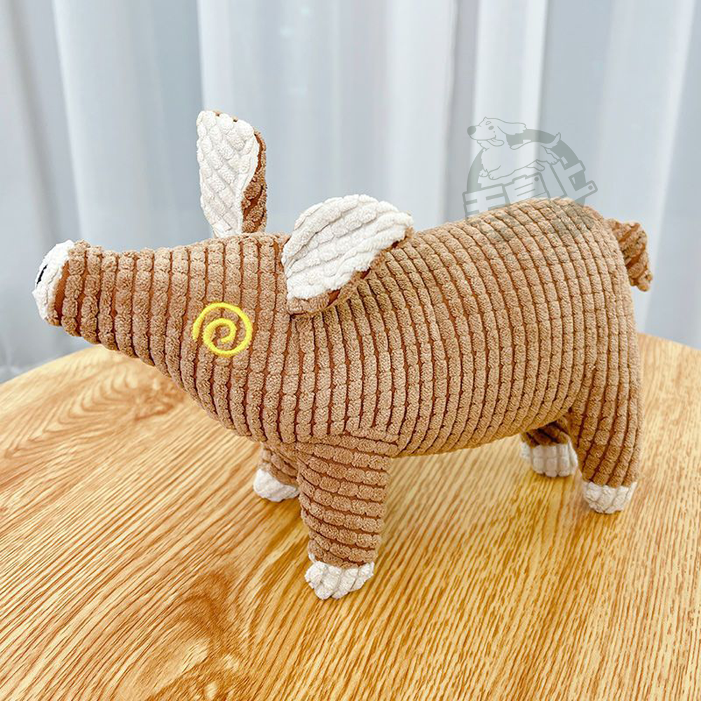 【毛皇上】發聲毛絨豬 加厚玉米絨 毛絨玩具 發聲玩具 啾啾聲 狗狗玩具-細節圖8