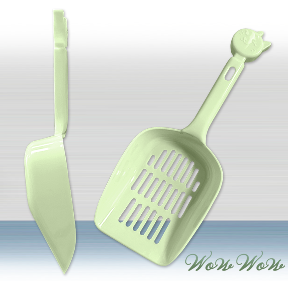 【台灣出貨】❤寵物用品 貓臉貓砂鏟  加厚貓砂鏟  愛心洞 網格洞貓砂鏟  鏟屎官 貓奴 清潔用品  【WOWWOW】-細節圖7