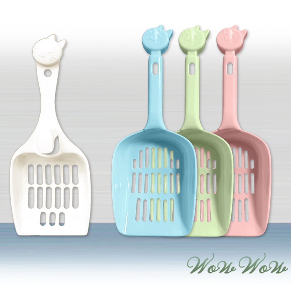 【台灣出貨】❤寵物用品 貓臉貓砂鏟  加厚貓砂鏟  愛心洞 網格洞貓砂鏟  鏟屎官 貓奴 清潔用品  【WOWWOW】-細節圖8