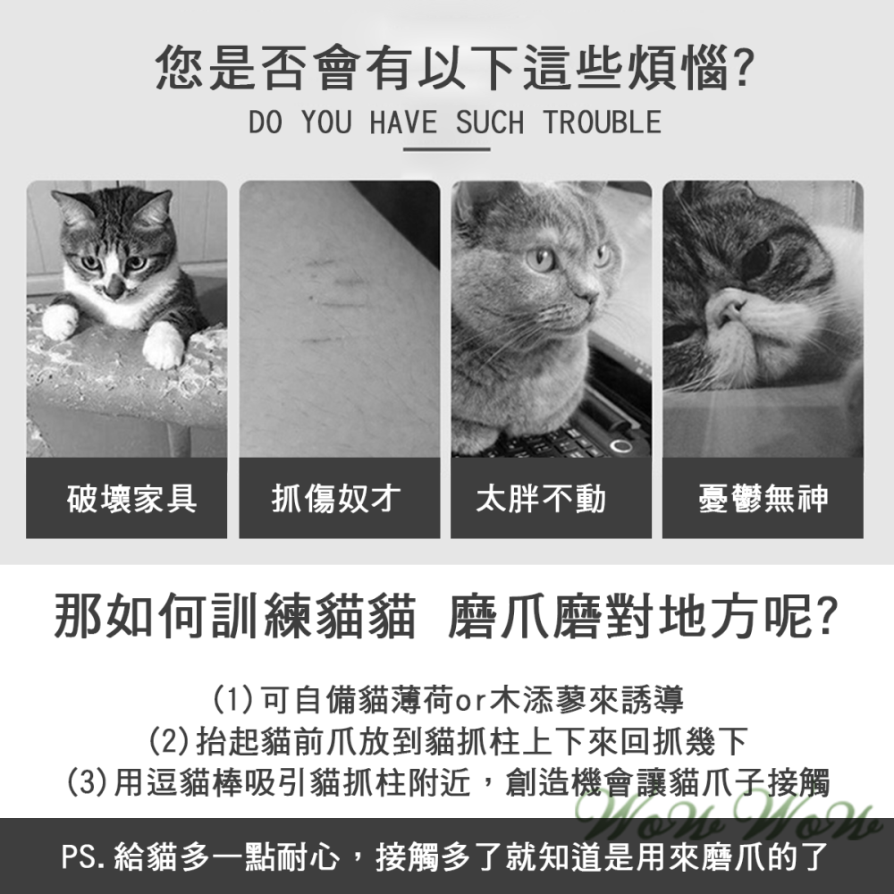 【毛皇上】寵物玩具 掛式劍麻貓抓柱 劍麻柱 掛籠貓抓柱 固定式貓抓柱 磨爪神器 貓籠專用-細節圖2