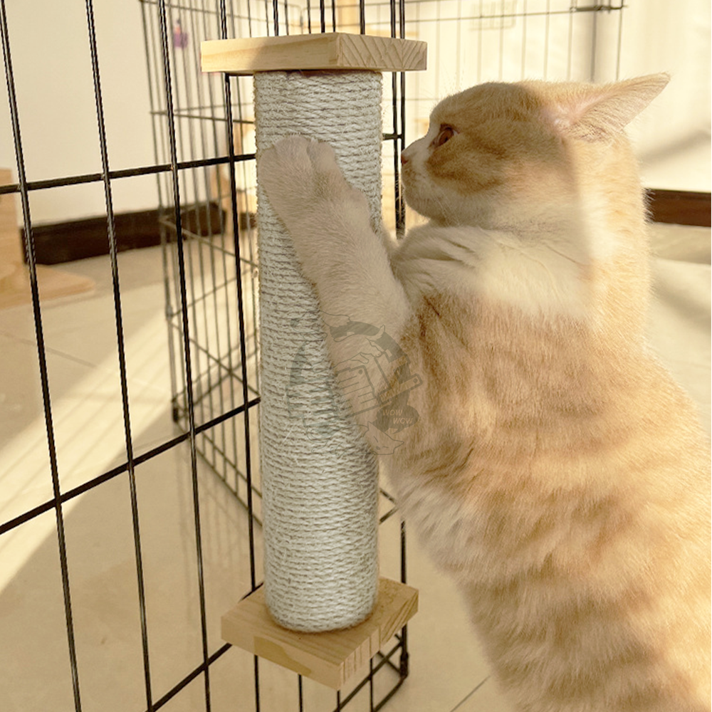 【毛皇上】寵物玩具 掛式劍麻貓抓柱 劍麻柱 掛籠貓抓柱 固定式貓抓柱 磨爪神器 貓籠專用-細節圖6