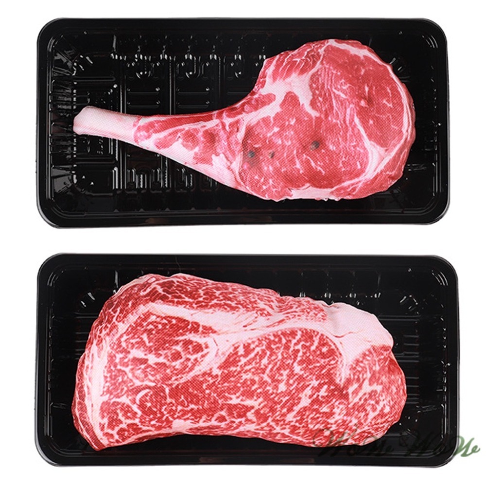 【台灣出貨】❤寵物玩具 牛津布仿真牛排 發聲玩具 撕咬玩具 擠壓玩具 紓壓玩具 解悶玩具 貓狗玩具【WOWWOW】-細節圖8