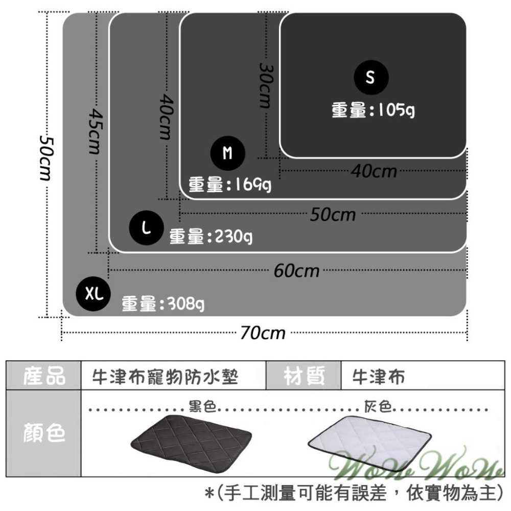 【台灣出貨開發票】❤寵物用品 牛津布寵物防水墊  防水防尿墊 寵物睡墊 貓狗睡墊 寵物墊 寵物睡墊【WOWWOW】-細節圖4