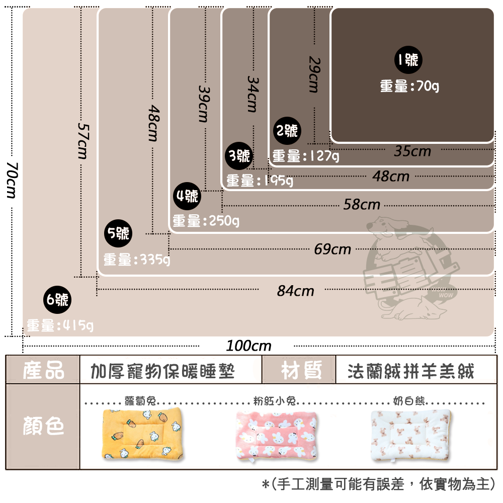 【毛皇上】❤寵物用品 加厚寵物保暖墊 寵物睡墊 寵物毛毯 寵物睡毯 貓窩 狗窩 寵物窩 寵物暖墊【WOWWOW】-細節圖5