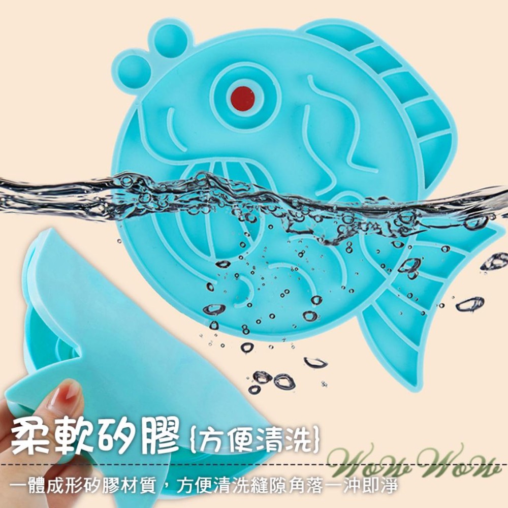 【台灣出貨開發票】❤寵物用品 寵物矽膠慢食墊 魚魚造型 慢食盤 慢食碗 矽膠墊 貓咪/短吻小狗專用【WOWWOW】-細節圖6