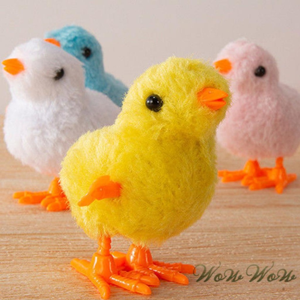 【台灣出貨開發票】❤寵物玩具 發條跳跳小雞 仿真小雞 上鏈會跑 跳跳小雞 毛絨玩具 發條玩具 貓咪玩具【WOWWOW】-細節圖4