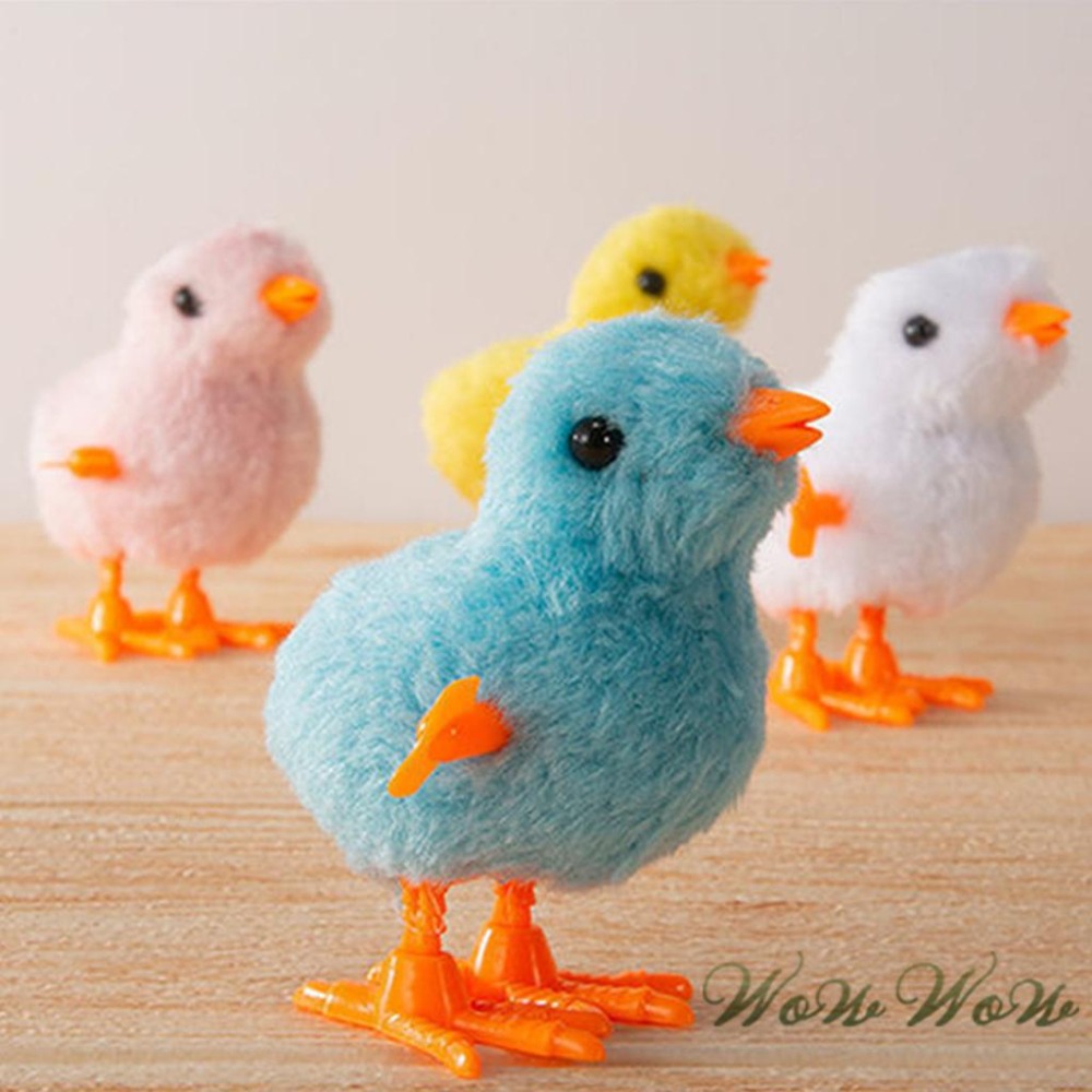 【台灣出貨開發票】❤寵物玩具 發條跳跳小雞 仿真小雞 上鏈會跑 跳跳小雞 毛絨玩具 發條玩具 貓咪玩具【WOWWOW】-細節圖5