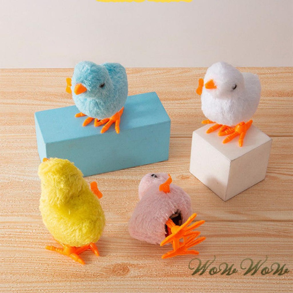 【台灣出貨開發票】❤寵物玩具 發條跳跳小雞 仿真小雞 上鏈會跑 跳跳小雞 毛絨玩具 發條玩具 貓咪玩具【WOWWOW】-細節圖7