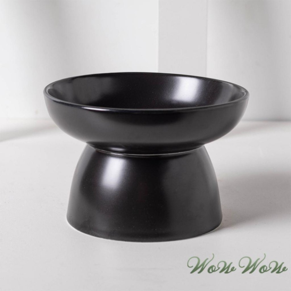 【毛皇上】❤寵物用品 黑色系陶瓷貓碗 酷黑高腳陶瓷碗 陶瓷碗 喝水碗 餵食碗 貓碗 寵物碗-細節圖8