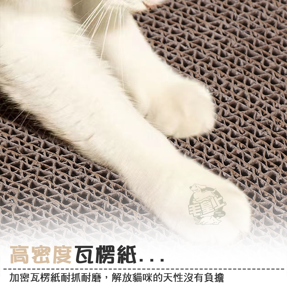 【台灣出貨】❤寵物玩具 瓦楞紙貓抓板 正方/長方/波浪貓抓板 瓦楞紙 貓抓板 貓咪抓板 貓玩具【WOWWOW】-細節圖5