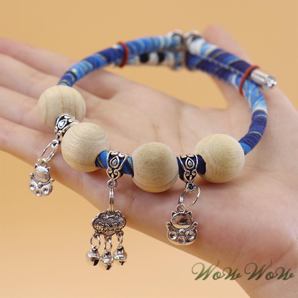 【台灣出貨開發票】❤寵物用品 天然樟木驅蟲項圈  香樟木珠 驅蟲項圈 日式和風 中小型貓狗項圈 寵物項圈【WOWWOW】-細節圖6