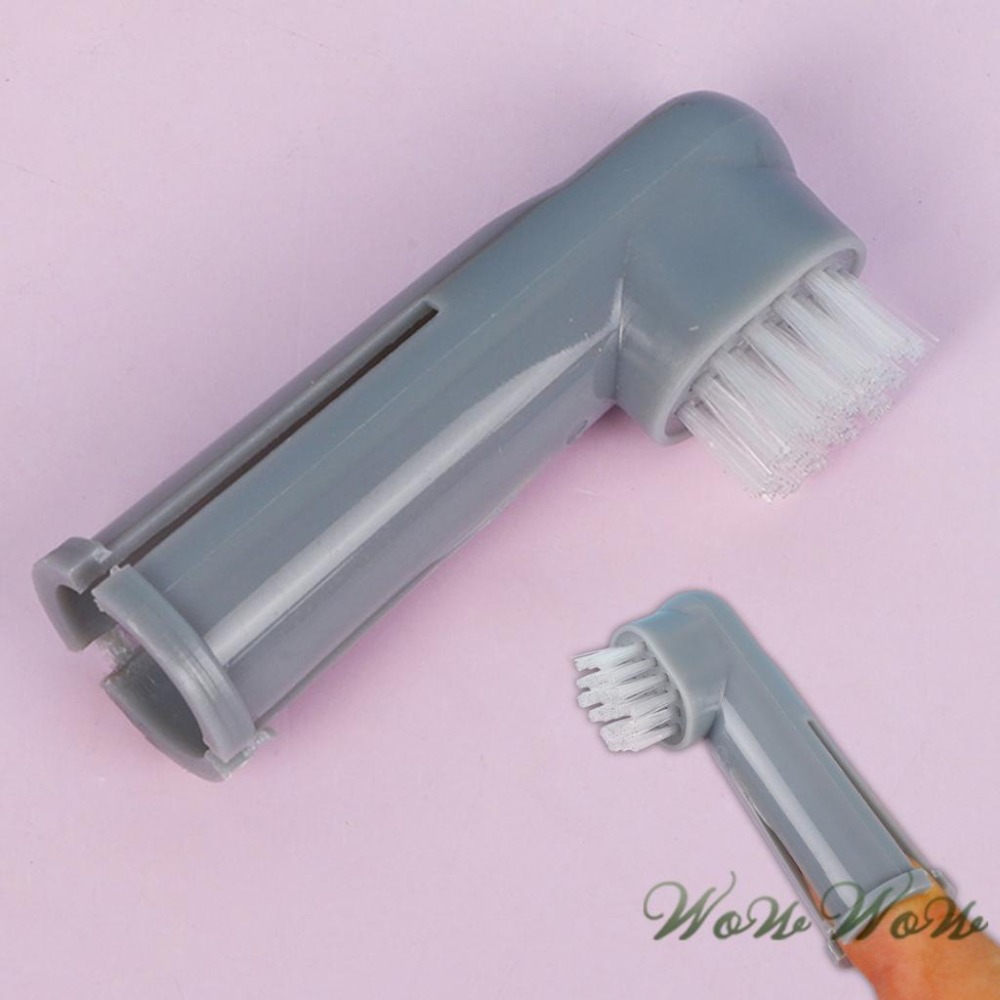 【台灣出貨開發票】❤寵物用品 口腔清潔用品組 3件套組 雙頭牙刷 指套牙刷 狗狗牙刷 貓咪牙刷 寵物牙刷【WOWWOW】-細節圖4