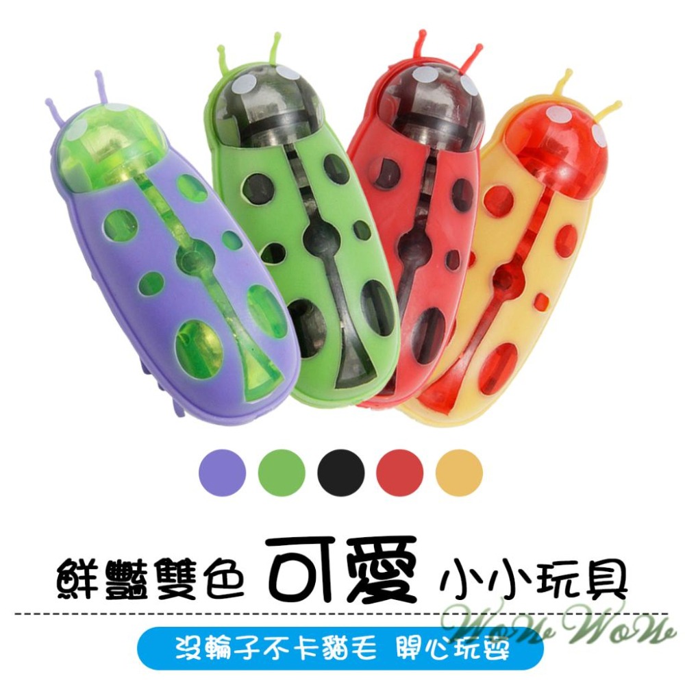 【台灣出貨開發票】❤寵物玩具 電動瓢蟲玩具 小瓢蟲 牙刷蟲 小巧安靜 震動移動 貓狗玩具 寵物玩具蟲 【WOWWOW】-細節圖5
