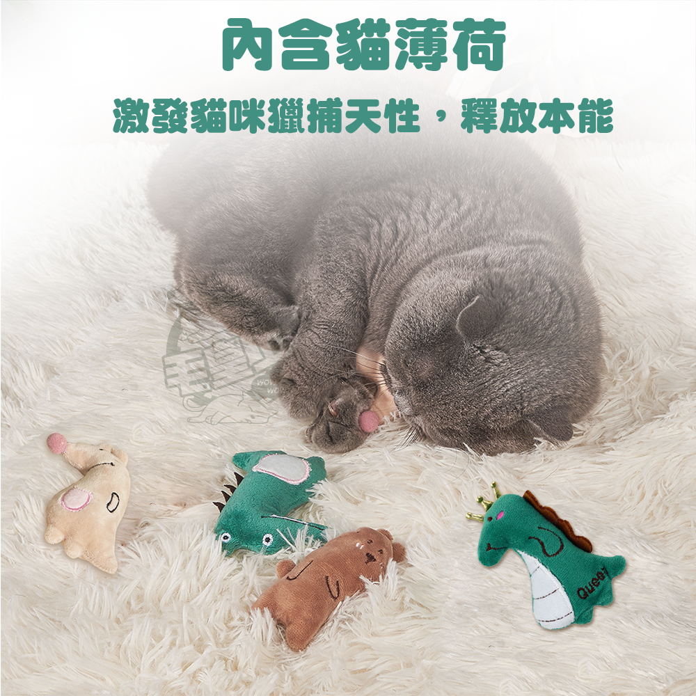 【毛皇上】貓草小毛絨玩具 可愛毛絨玩具 貓薄荷 貓草玩具 小娃娃 貓玩具-細節圖3