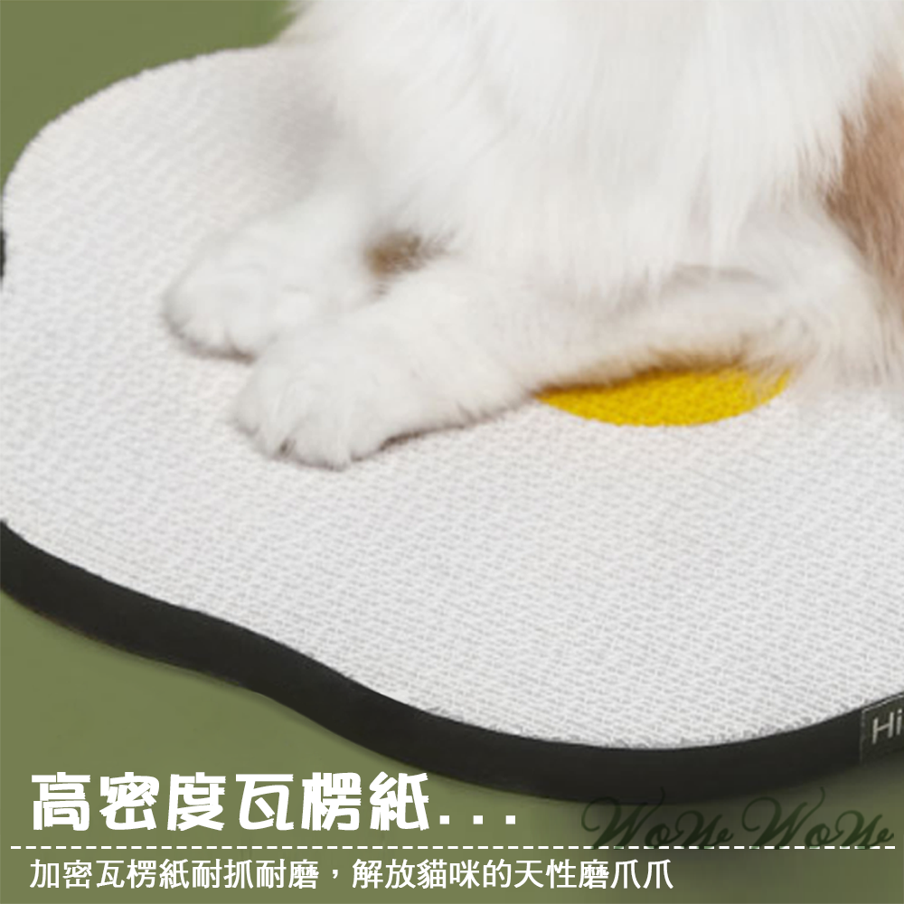【台灣出貨】❤寵物玩具 牆貼貓抓板 小花貓抓板 可貼牆 納米膠 高密度瓦楞紙 貓抓板 貓咪抓板 貓玩具【WOWWOW】-細節圖6