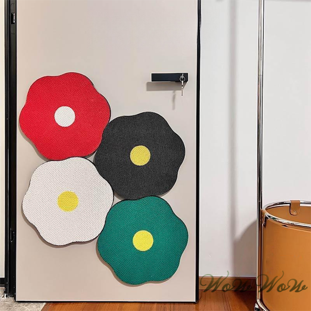 【台灣出貨】❤寵物玩具 牆貼貓抓板 小花貓抓板 可貼牆 納米膠 高密度瓦楞紙 貓抓板 貓咪抓板 貓玩具【WOWWOW】-細節圖9