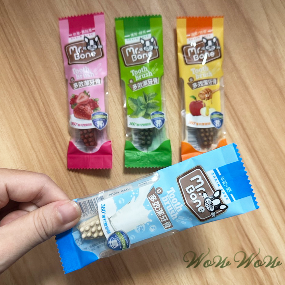 【台灣出貨】❤寵物零食 Mr.Bone潔牙骨(單支)  360度 雙頭潔牙骨 小型犬 犬用潔牙 狗零食【WOWWOW】-細節圖4