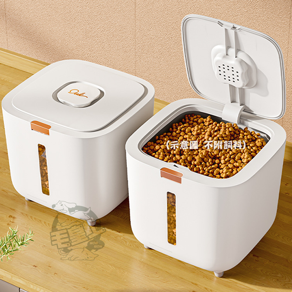 【台灣出貨】❤寵物用品 輕奢彈蓋儲糧桶 大容量 飼料桶 米桶 防潮箱 廚房收納 寵物儲糧桶【WOWWOW】-細節圖7