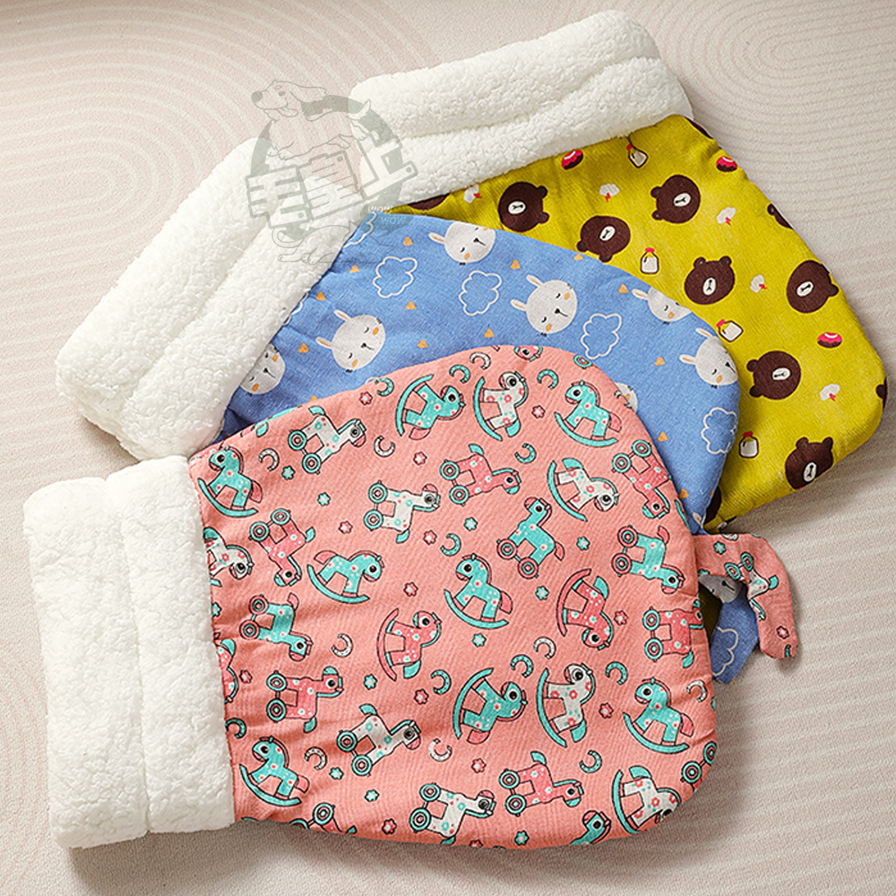 【台灣出貨】❤寵物用品 保暖寵物睡袋窩 棉麻布拼羊羔絨 加厚睡袋 寵物睡袋 保暖睡袋 冬季保暖 貓窩狗窩【WOWWOW】-細節圖5