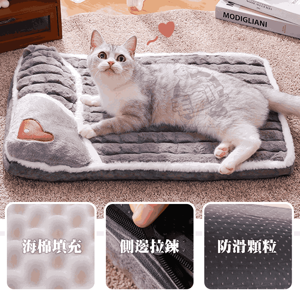 【毛皇上】❤寵物用品 加厚枕頭睡床 加厚寵物床 可拆式 可拆式寵物窩 寵物睡墊 寵物床墊 狗床 貓窩狗窩【WOWWOW】-細節圖7