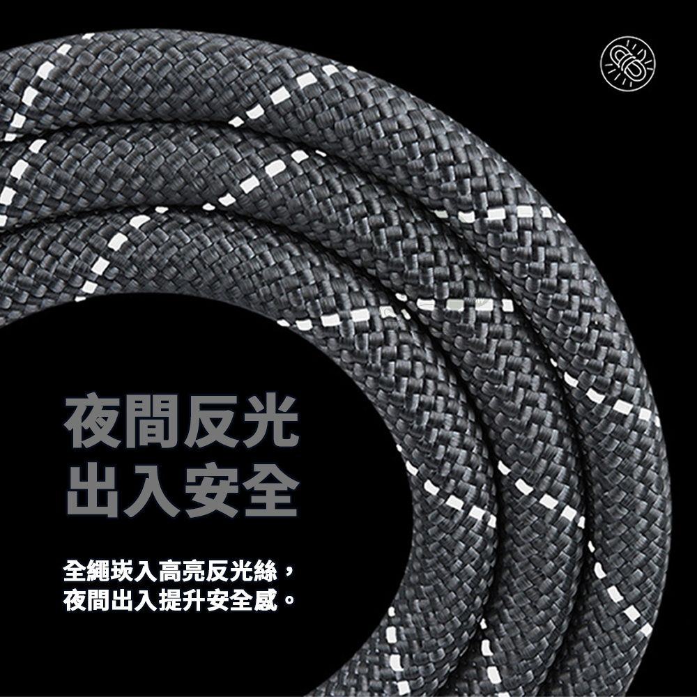 【毛皇上】❤寵物用品 皮革反光牽引繩 皮革裝飾 尼龍編織 夜間反光 牽繩 寵物牽引繩 狗狗牽繩 外出散步【WOWWOW】-細節圖5