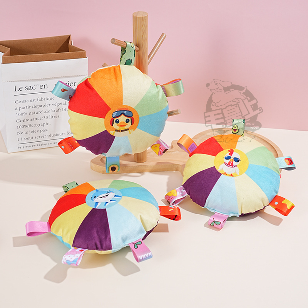 【毛皇上】❤寵物玩具 鈴鐺發聲毛絨飛盤 內置鈴鐺 絨毛玩具 毛絨飛盤 軟飛盤 狗狗飛盤 貓狗玩具【WOWWOW】-細節圖7