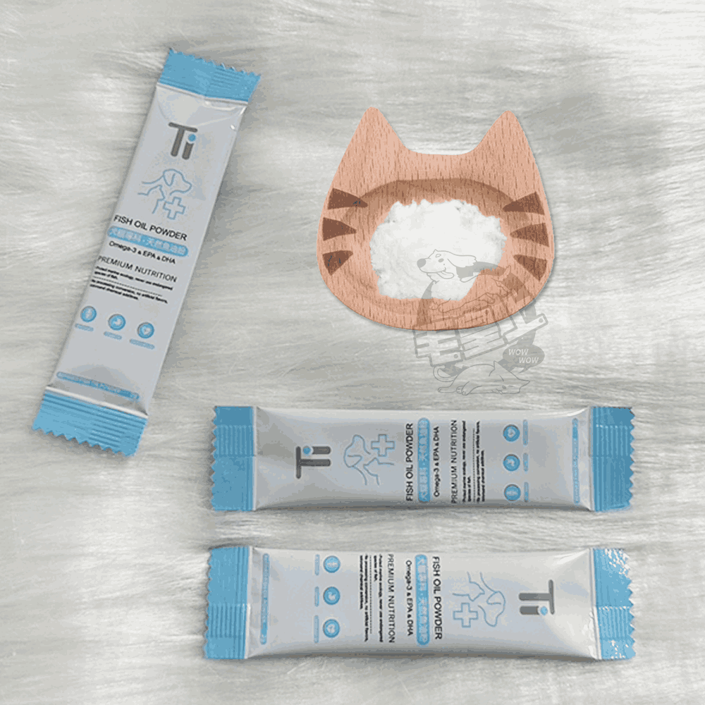 【單條販售】❤寵物魚油粉 Ti犬貓專科魚油粉 2g/單條 天然魚油粉 貓狗皆適用 台灣製造【WOWWOW】-細節圖2