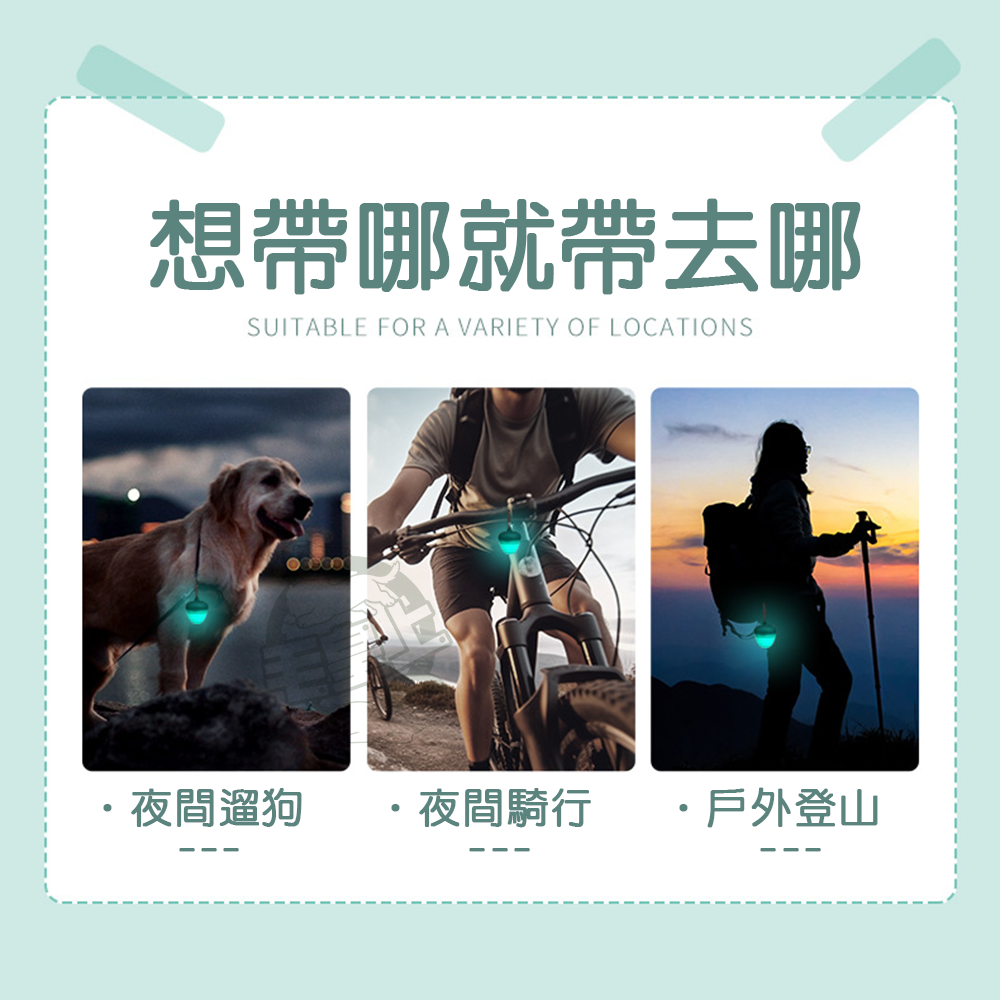 【毛皇上】❤寵物用品 造型發光吊墜燈 六角/星星/草莓 寵物吊飾 充電款 發光吊墜 夜間發光 狗狗項圈【WOWWOW】-細節圖2