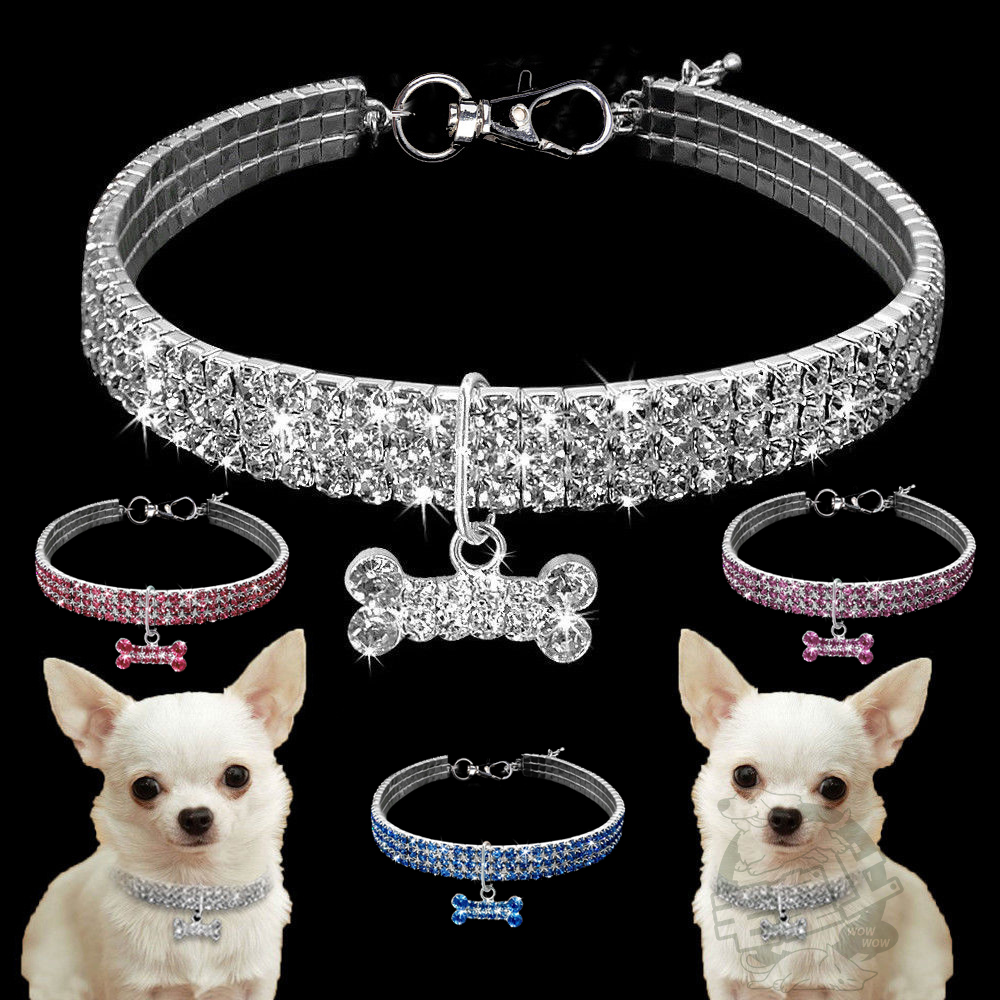 【毛皇上】❤寵物用品 寵物萊茵石項圈 萊茵石裝飾 彈性伸縮 項圈 貓狗飾品 寵物飾品 寵物項圈【WOWWOW】-細節圖9