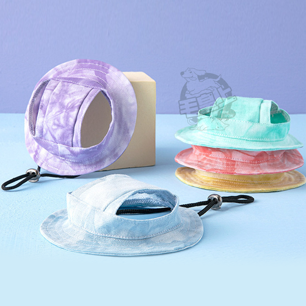 【毛皇上】❤寵物用品 寵物遮陽帽 漁夫帽 遮陽帽 露耳帽 透氣棉質 可調節防脫落 貓狗通用 寵物帽子【WOWWOW】-細節圖8