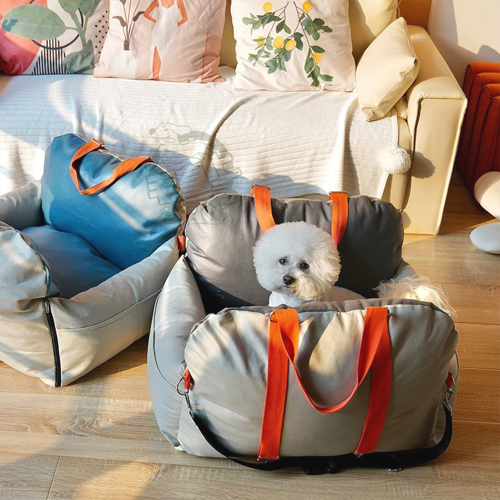 【毛皇上】❤寵物用品 車載寵物窩 寵物副駕車用窩 車載坐墊包 可拆裝 寵物外出包 安全窩 手提包 寵物窩【WOWWOW】-細節圖7