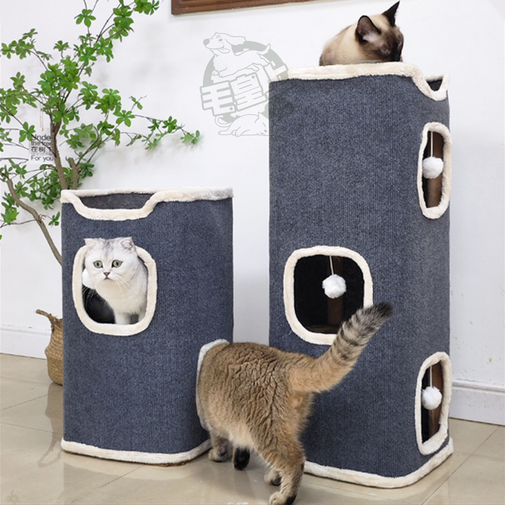 【毛皇上】❤寵物用品 貓窩貓樹洞 一層/二層/三層 貓別墅 貓跳台 貓跳板 貓窩 樹洞 貓咪別墅【WOWWOW】-細節圖7