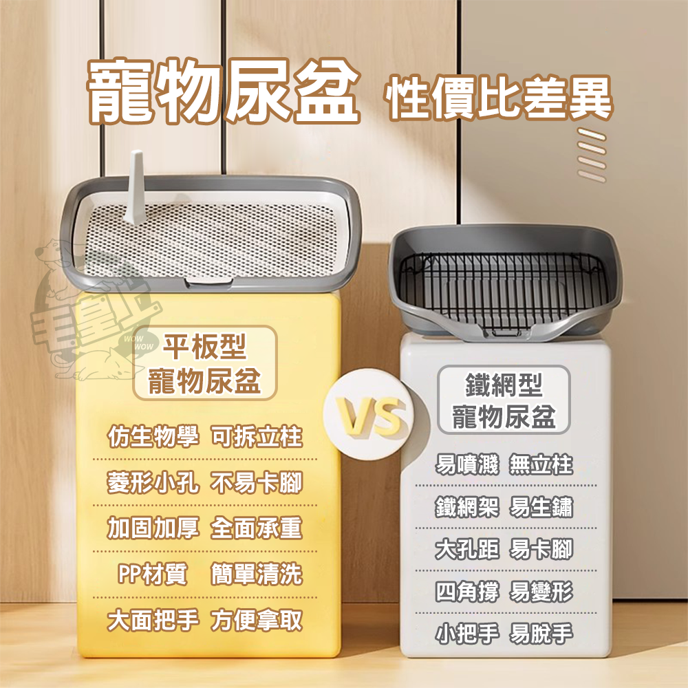 【毛皇上】❤狗尿盆 寵物尿盆 65CM尿盆 一體式 狗廁所 寵物用品【WOWWOW】-細節圖3