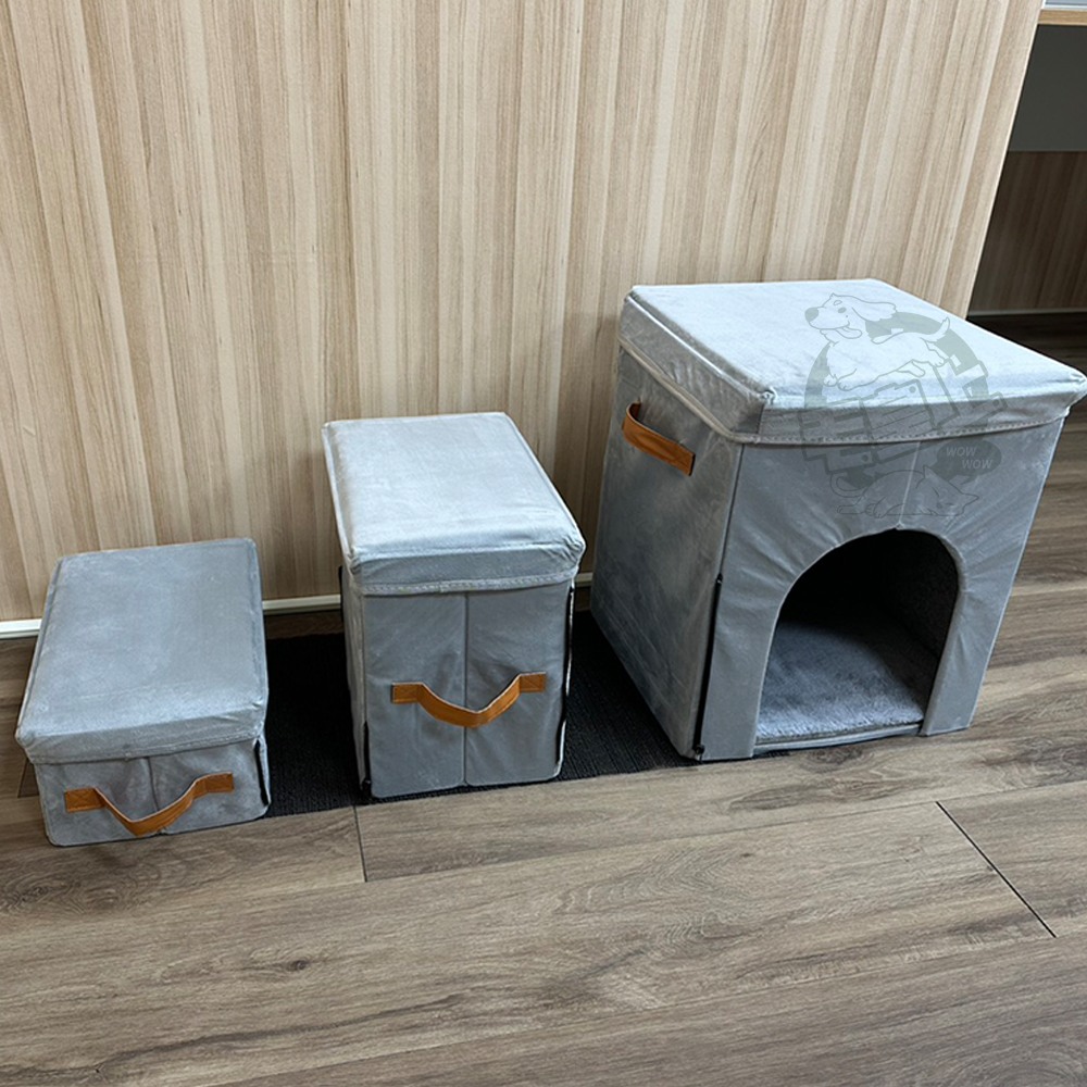 【毛皇上】❤寵物階梯 可收納寵物階梯 三層收納盒 收納盒 貓窩 貓狗用品-細節圖7