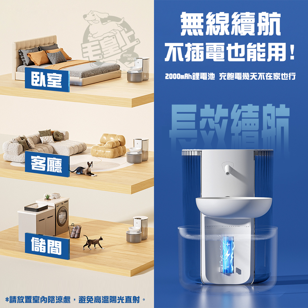 【毛皇上】❤(保固)寵物飲水機 傾倒式寵物飲水機 自動換水 無線飲水機 飲水機-細節圖5