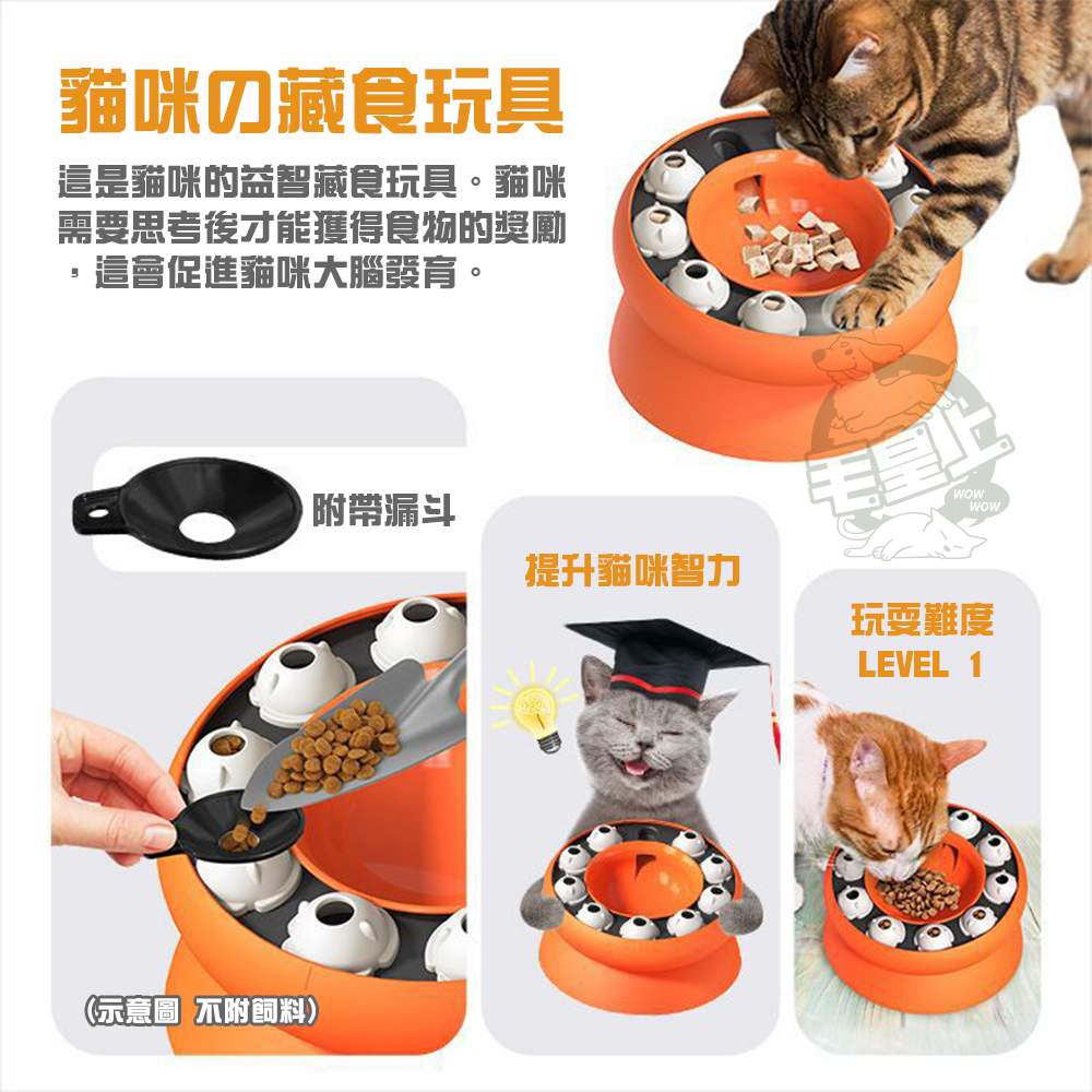 【毛皇上】益智漏食慢食貓碗 藏食碗 慢食碗 漏食碗 轉盤 貓玩具-細節圖5