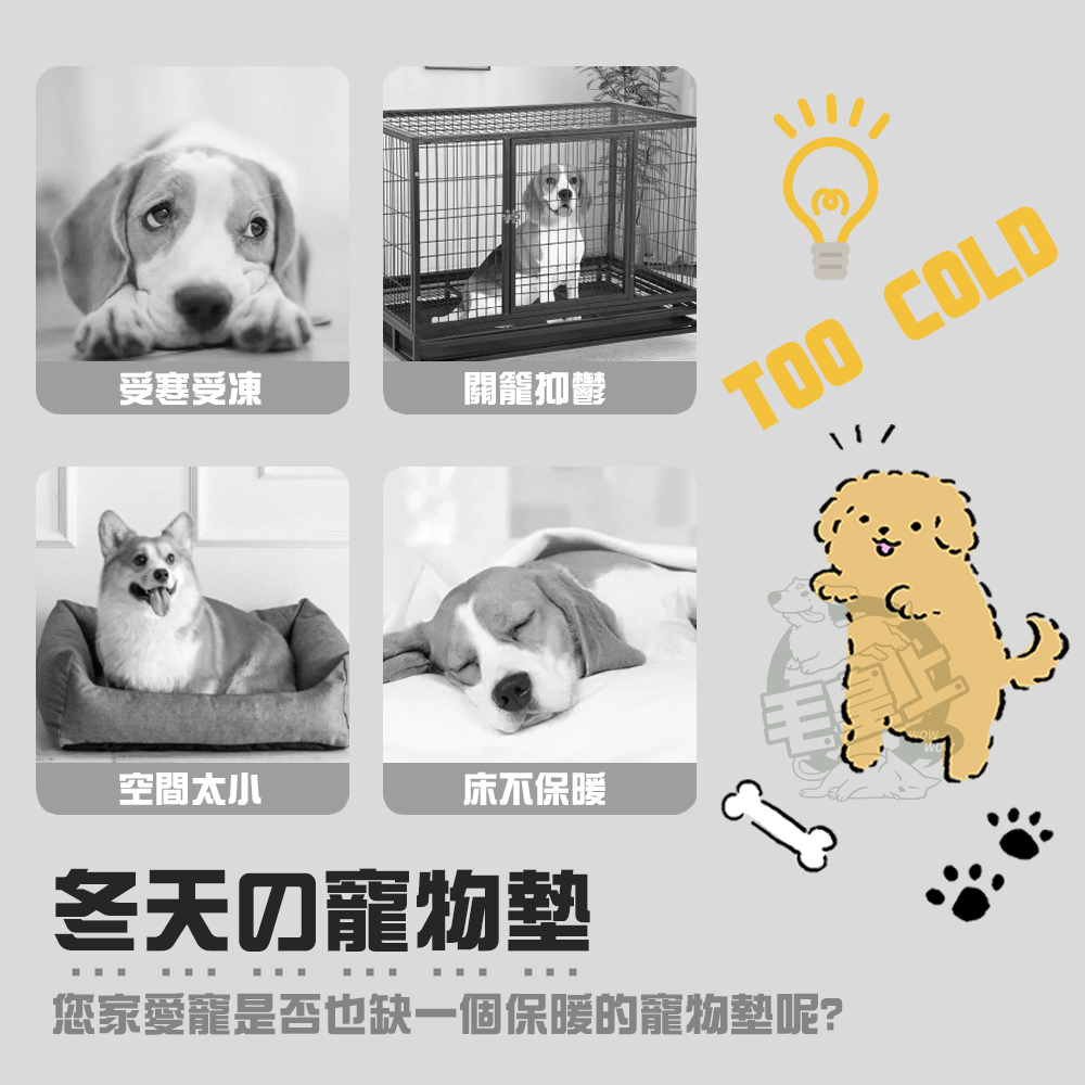 【毛皇上】寵物發熱墊 無須插電 自熱墊 睡墊 地墊 恆溫墊 寵物保暖墊-細節圖2