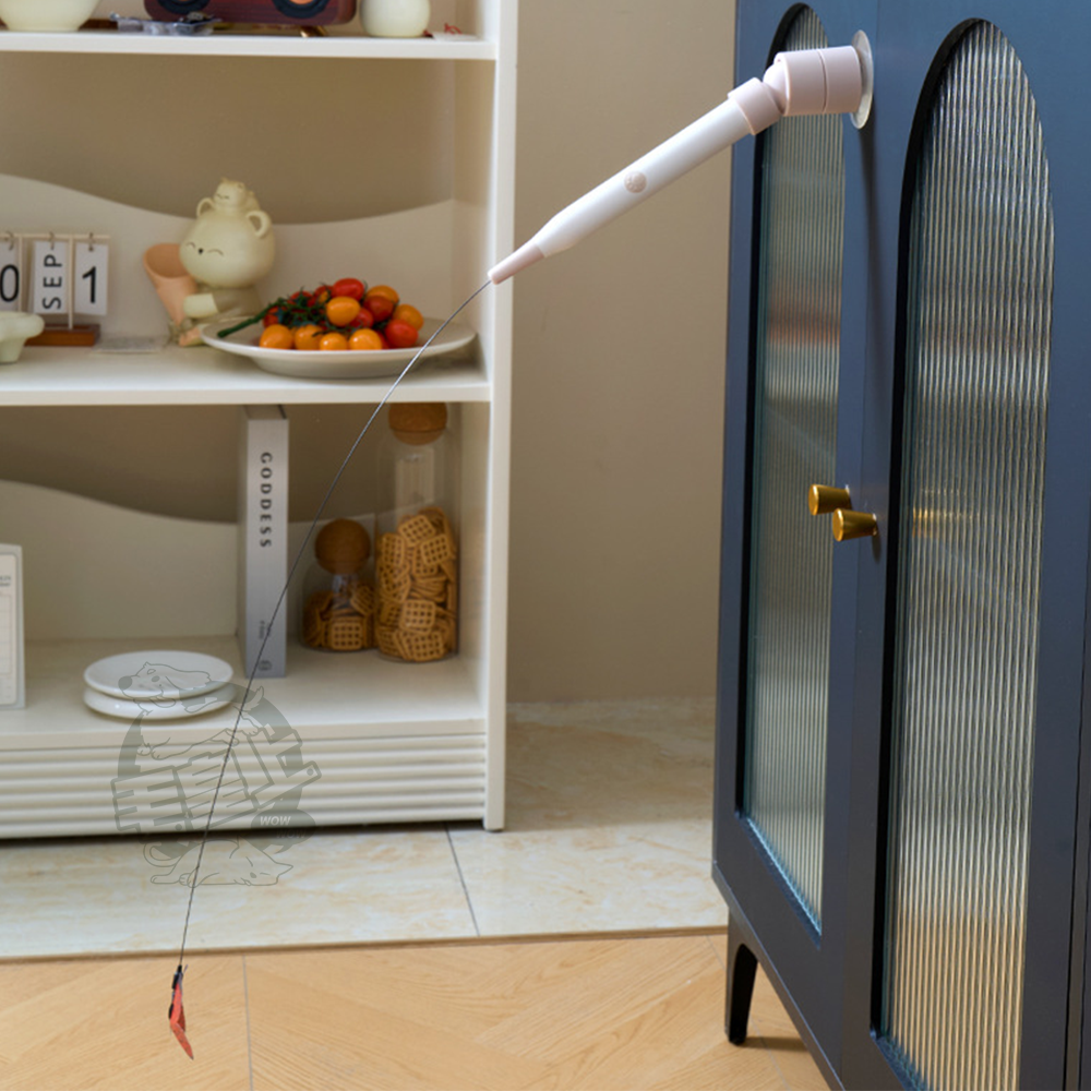 【毛皇上】飛舞蝴蝶逗貓棒 吸盤逗貓棒 自動/手持逗貓 逗貓神器 逗貓棒 貓玩具-細節圖10