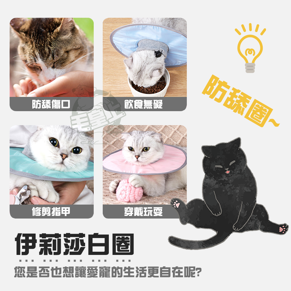 【毛皇上】輕薄防水防舔圈 伊莉莎白圈 寵物頭套 輕薄透氣 零感頸圈 防舔圈-細節圖2