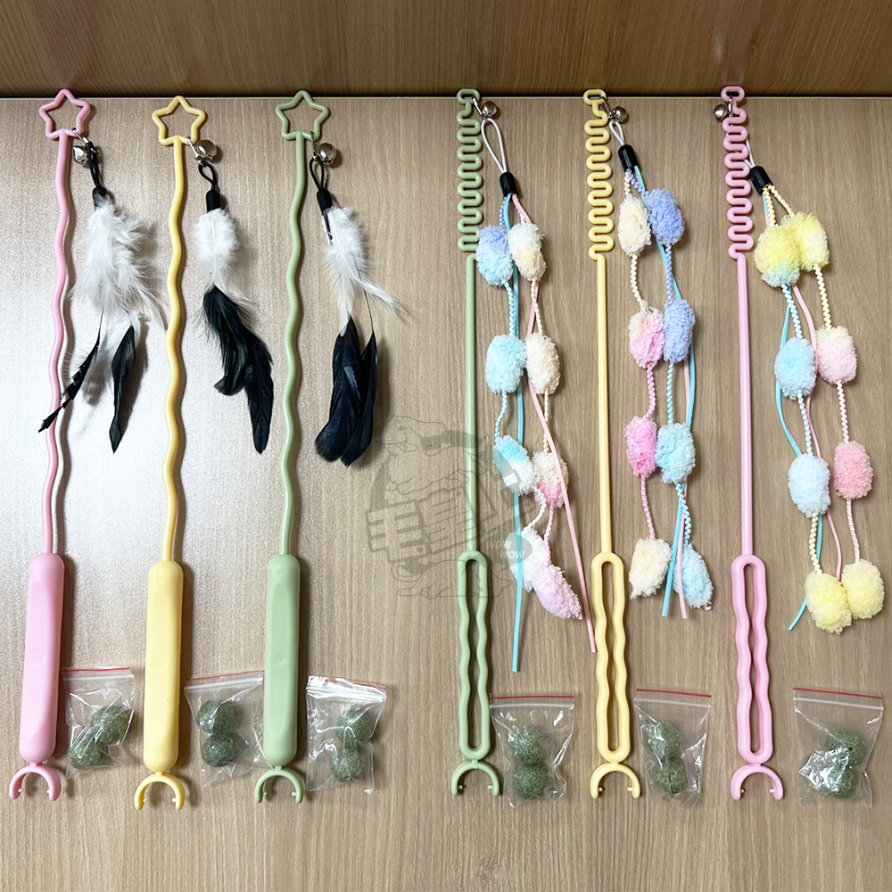 【毛皇上】流蘇薄荷球逗貓棒 45CM 波浪款/星星款 貓薄荷球 逗貓棒 貓玩具 貓玩具-細節圖8