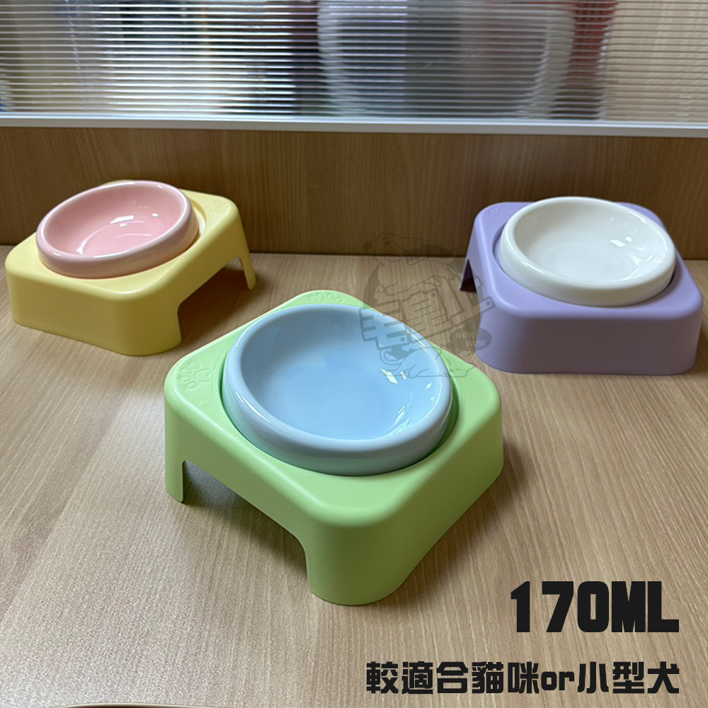 【毛皇上】莫蘭迪護頸陶瓷碗 陶瓷碗 加高碗 莫蘭迪配色 餵食碗 飼料碗 寵物碗-細節圖5