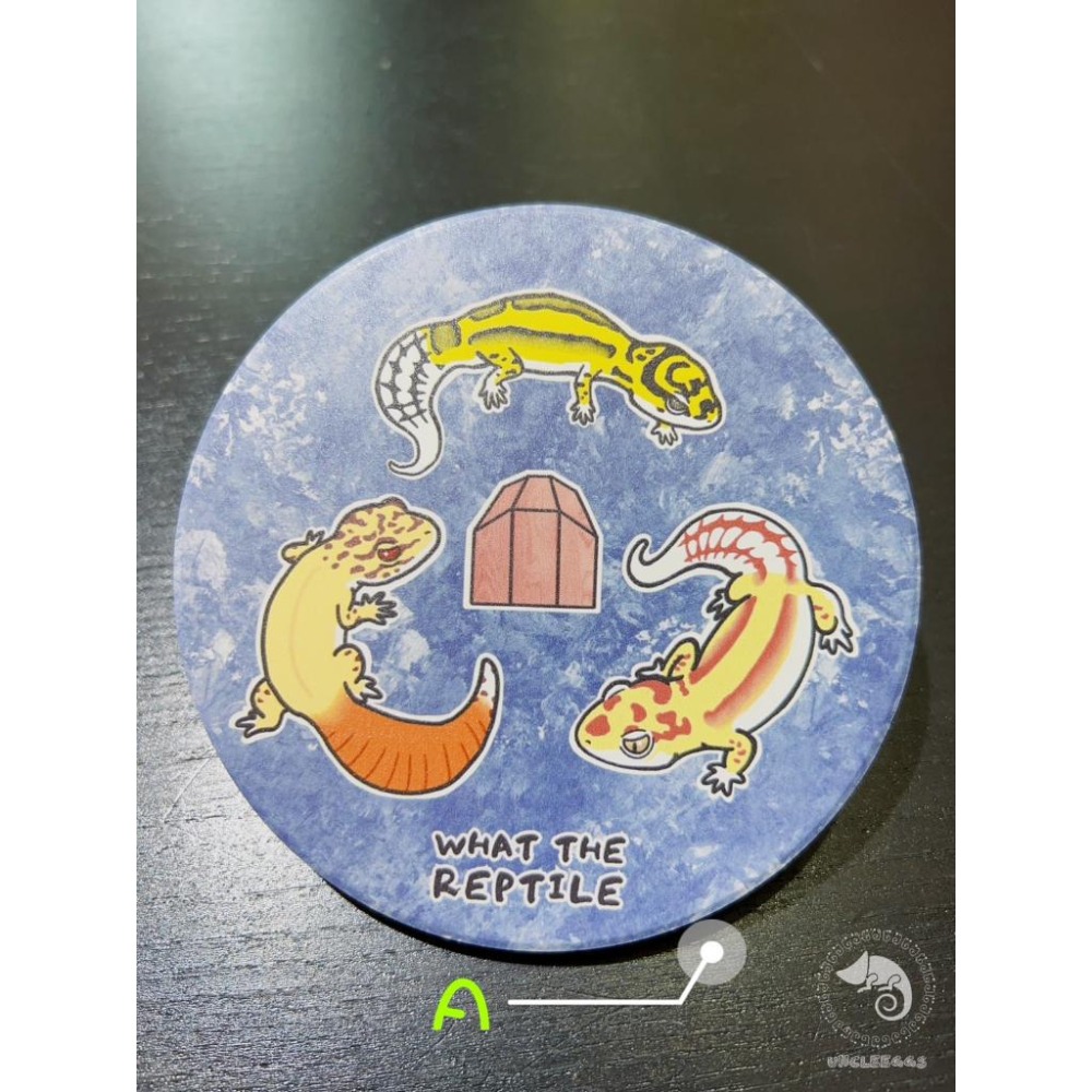 蛋叔叔-三小爬寵-守宮杯墊/公仔底台/底座/硅藻土/珪藻泥/吸水杯墊/肥尾守宮/橘化豹紋/防潮杯墊/飲料杯墊/矽藻土-細節圖3