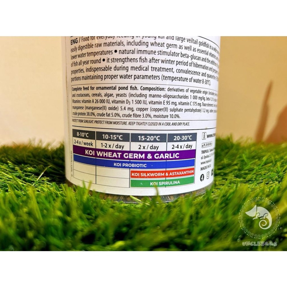 蛋叔叔-德比克Tropical金魚錦鯉整腸蒜精飼料/錦鯉飼料/鯉魚飼料/大正三色/龍鯉飼料/金魚飼料/土佐金-細節圖5