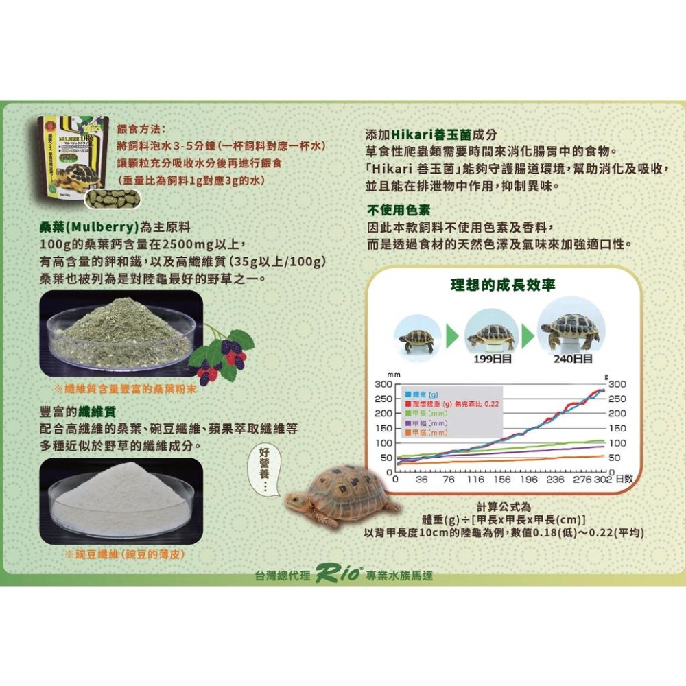 蛋叔叔-Hikari-高夠力陸龜健康蔬食/善玉菌/益生菌/陸龜飼料/草食性/高纖維/蘇卡達/赫曼/王者蜥/鬆獅蜥/桑葉-細節圖3