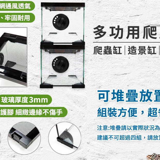 蛋叔叔-PZ-多功能玻璃缸(方形)/爬蟲箱/寵物箱/寵物缸/守宮缸/角蛙缸/蠑螈缸/蠍子/蜘蛛/球蟒/甲蟲/麝香龜/六角-細節圖3