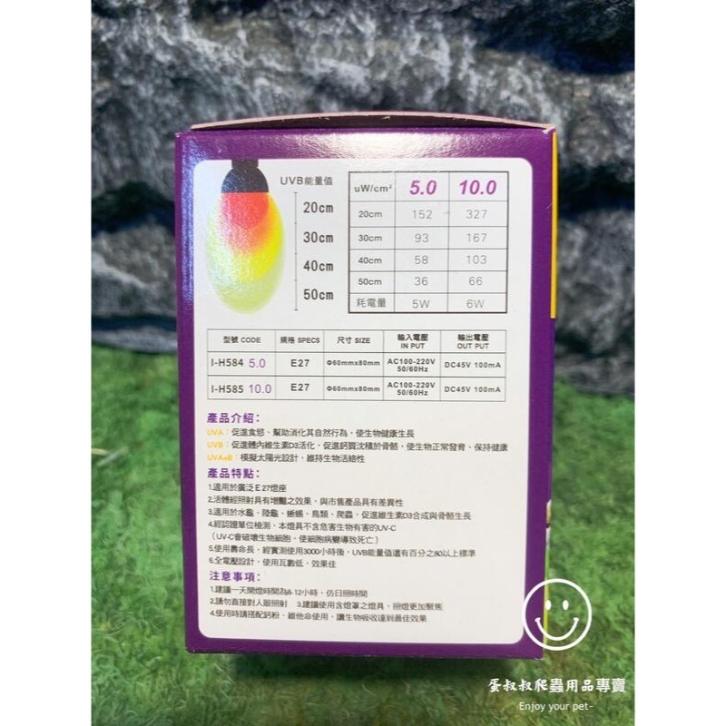 蛋叔叔【免運費】ISTA專業爬蟲UVB增豔燈泡/10.0/5.0/雨林型/沙漠型/紫外線燈/UVA/補鈣/鬆獅蜥/陸龜-細節圖8